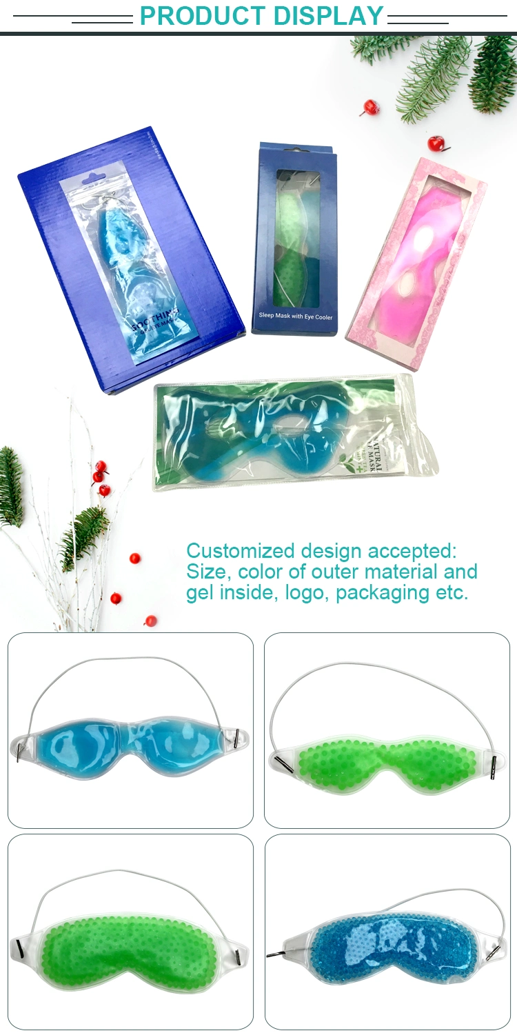 Custom Reusable Portable Fleece Soft Microwavable Cooling Gel Eye Mask