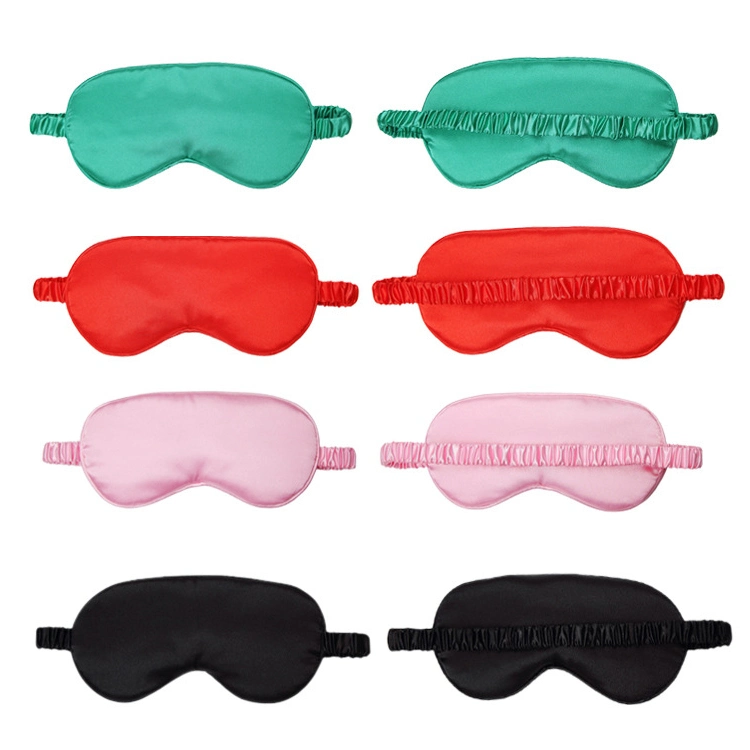 Custom Elastic Strap Imitated Silk Sleeping Eye Mask