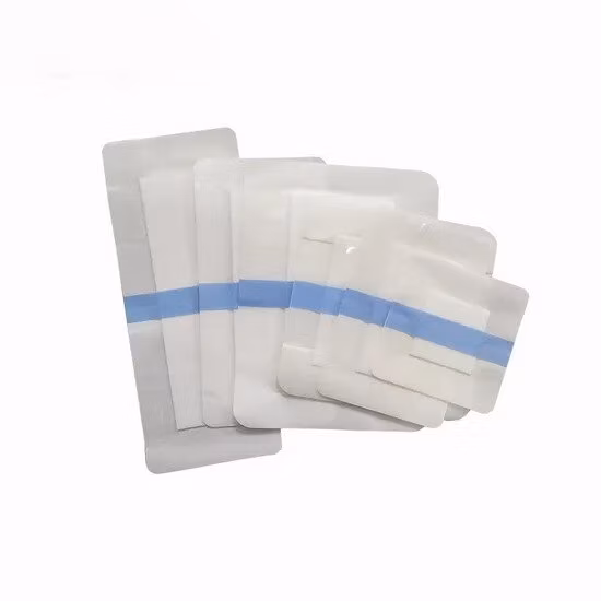 Medicazione medica sterile in film trasparente con telaio, imbottitura, infusione ecc. in diverse dimensioni